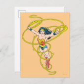 投疑問に思げ縄の女性 ポストカード (正面/裏面)