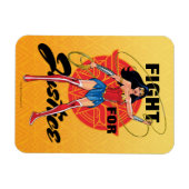 投疑問に思げ縄の女性 – 正義のために戦う マグネット (横)