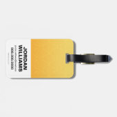 投疑問に思げ縄の女性 – 正義のために戦う ラゲッジタグ (裏面横)