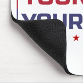 投票あなたの声の色の付いたフォント マウスパッド (コーナー)