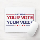 投票あなたの声の色の付いたフォント マウスパッド (マウス)