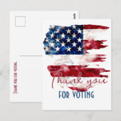 投票ありがとう ポリティカル ポストカード (正面/裏面)