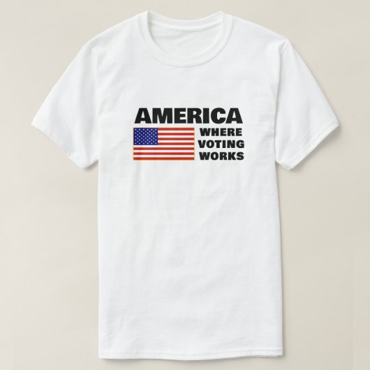 投票が機能するアメリカ Tシャツ (デザイン正面)