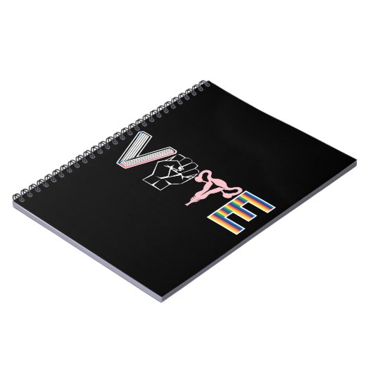 投票が禁止された書籍の生殖権BLM LGBTQ ノートブック (左側)