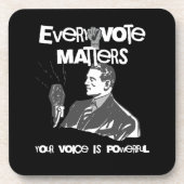 投票が選挙政治白書印刷の問題 コースター (正面)