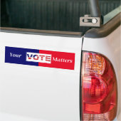 投票が重要 バンパーステッカー (トラック上)