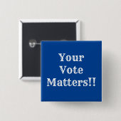 投票が重要!!ピン 缶バッジ (正面&裏面)