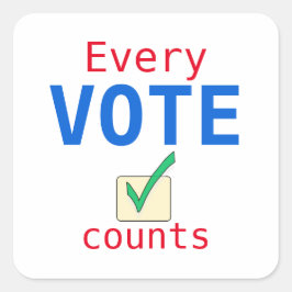 投票ごとに投票数をカスタム数える選挙ステッカー スクエアシール
