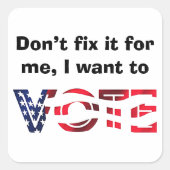 投票したい スクエアシール (正面)