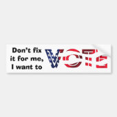 投票したい バンパーステッカー (正面)