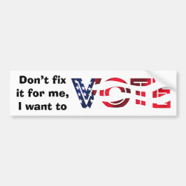 投票したい バンパーステッカー