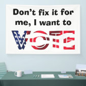 投票したい 横断幕 (トレードショー)