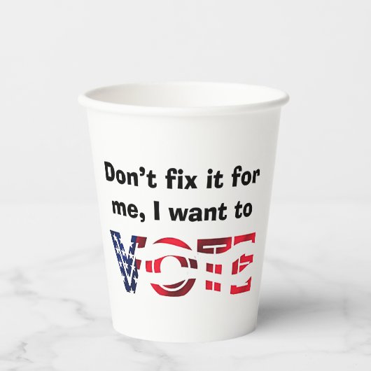 投票したい 紙コップ (正面)