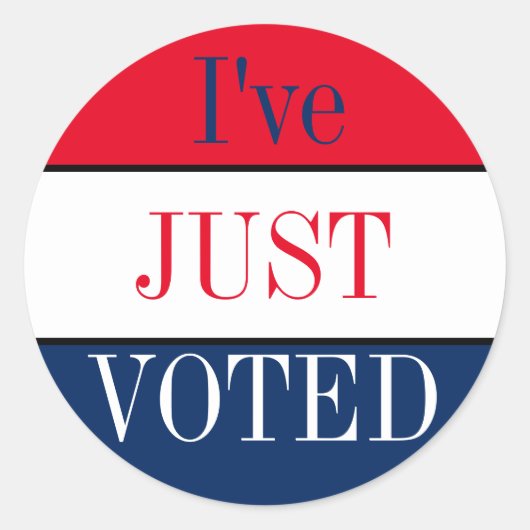 投票したばかりだ ラウンドシール (正面)