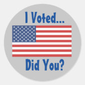 投票したよ…君は？シール ラウンドシール (正面)