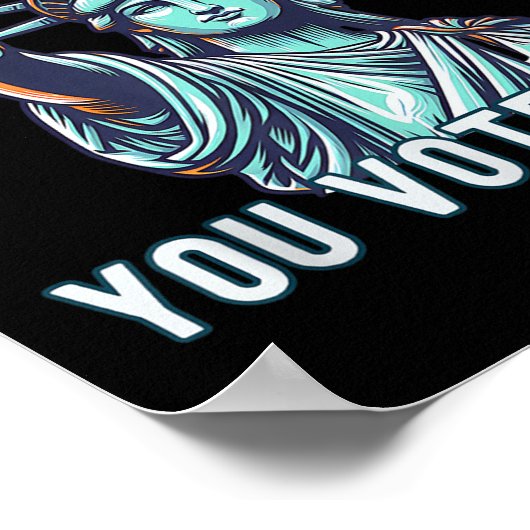 投票した日がある – 微妙なアンチトランプ ポスター (角)