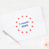 投票した！2024 ラウンドシール (封筒)