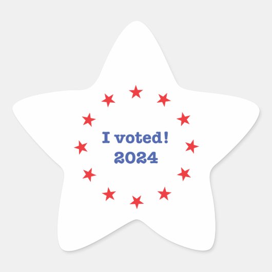 投票した!2024 星シール (正面)