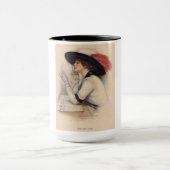 投票している美しい女性-ヴィンテージ選挙権のファッション マグカップ (中央)