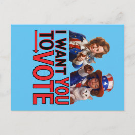 投票してほしい(キャットレディース) ポストカード