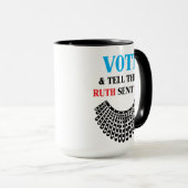 投票して彼らに伝えるルースがあなたを送った マグカップ (正面右)