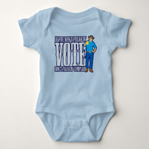 投票しないなら文句を言うな ベビーボディスーツ