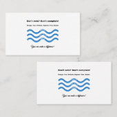 投票しない？文句を言うな！ 名刺 (正面/裏面)