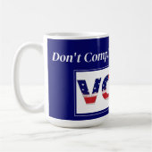 投票しなかったもしのに文句を言うな コーヒーマグカップ (左)