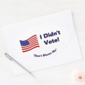 投票しなかった 楕円形シール (封筒)