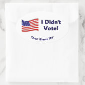 投票しなかった 楕円形シール (バッグ)