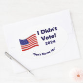 投票しなかった 楕円形シール (封筒)