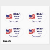 投票しなかった 楕円形シール (シート)