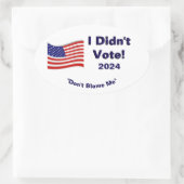 投票しなかった 楕円形シール (バッグ)