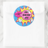 "投票しな吹い"ステッカー – 3" ラウンドシール (バッグ)