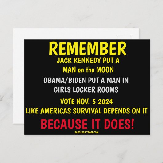 投票することを忘れない シーズンポストカード (正面/裏面)