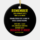 投票することを忘れない セラミックオーナメント (正面)