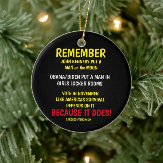 投票することを忘れない セラミックオーナメント (ツリー)