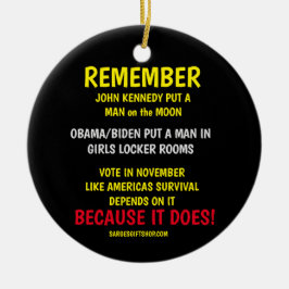 投票することを忘れない セラミックオーナメント