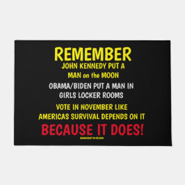 投票することを忘れない ドアマット