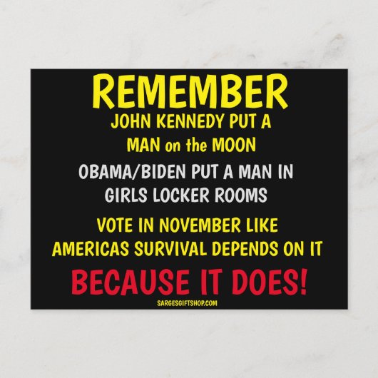 投票することを忘れない ポストカード (正面)