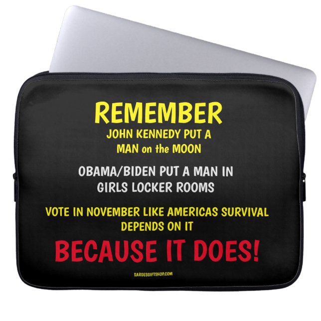 投票することを忘れない ラップトップスリーブ (正面)