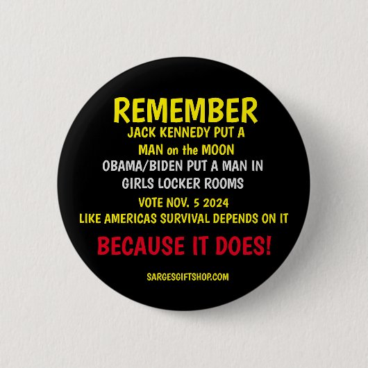 投票することを忘れない 缶バッジ (正面)