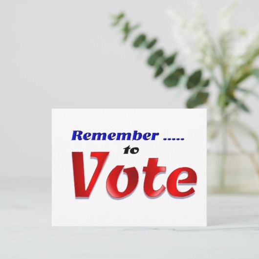 投票することを覚えて下さい ポストカード (スタンド正面)