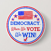 投票すると…カマラハリス選挙ボタンに勝つ 缶バッジ (正面)