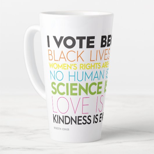 投票するのは…優しさは全ラテマグ カフェラテマグ (左アングル)