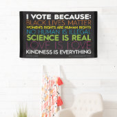 投票するのは…親切は何でも自慢だ 横断幕 (インサイチュ)