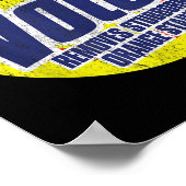 投票でおもしろいは頑固なオレンジ色の汚れアンチを除去 ポスター (角)