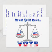 投票で天秤を傾けよう 招待状 (正面/裏面)