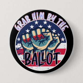 投票で彼を取り込む、投票2020、拳に抵抗 缶バッジ