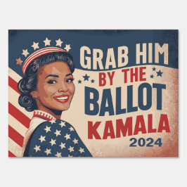 投票で彼を捕まえる、ブラックレトロハリスのサイン アウトドアサイン